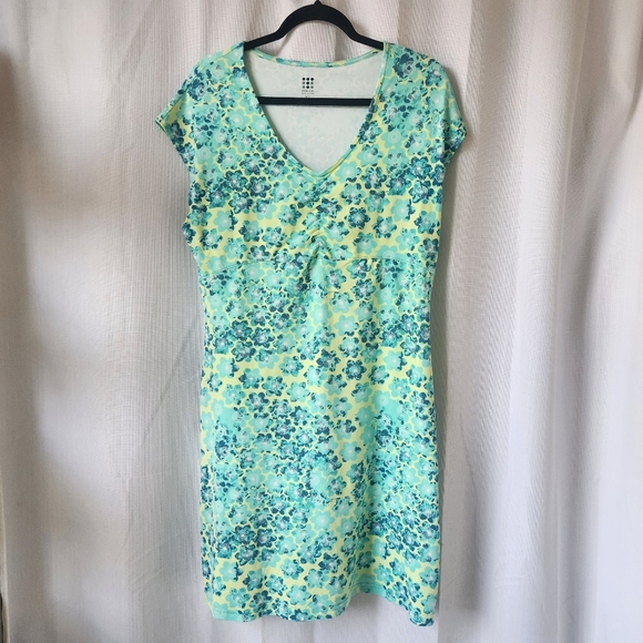 Title Nine Floral Green Diamalete Steadfast Athletic A-Line Dress Size XL - Picture 8 of 8